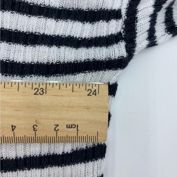 Eileen Fisher Sweater Striped Organic Linen Oversized Black & White Small - Picture 5 of 8